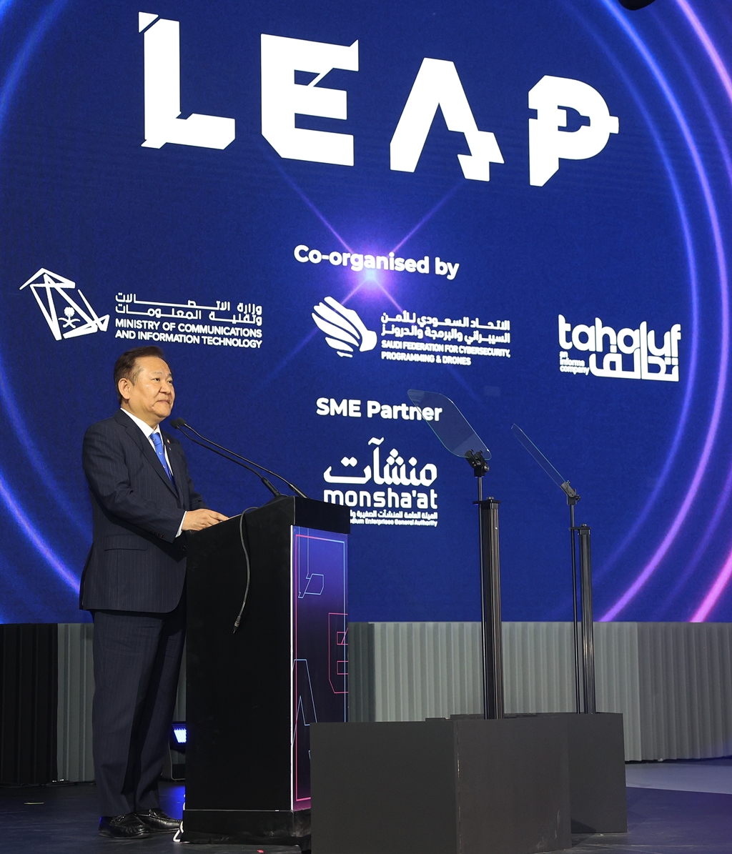 Minister of the Interior and Safety Lee Sang-min delivers a keynote speech titled "GovTech Determines Future National Competitiveness" at LEAP 2024 at the Riyadh International Convention and Exhibition Centre in Saudi Arabia on the afternoon of 4 March (local time). 