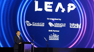 Minister Lee Sang-min attends LEAP 2024 in Saudi Arabia.
