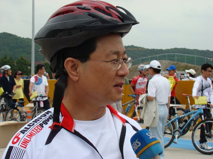 용인-서울간 민자고속도로 개통전 자전거 대행진