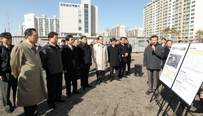 이달곤 장관, 인천 부평시 민방위교육장 건설현장 방문 