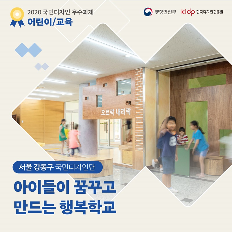 PAGE 1 2020 국민디자인 우수과제 어린이/교육 서울 강동구 국민디자인단 아이들이 꿈꾸고 만드는 행복학교